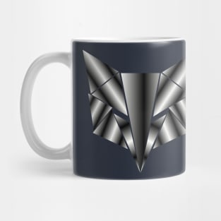 geometric animal, metallic fox of triangles Mug